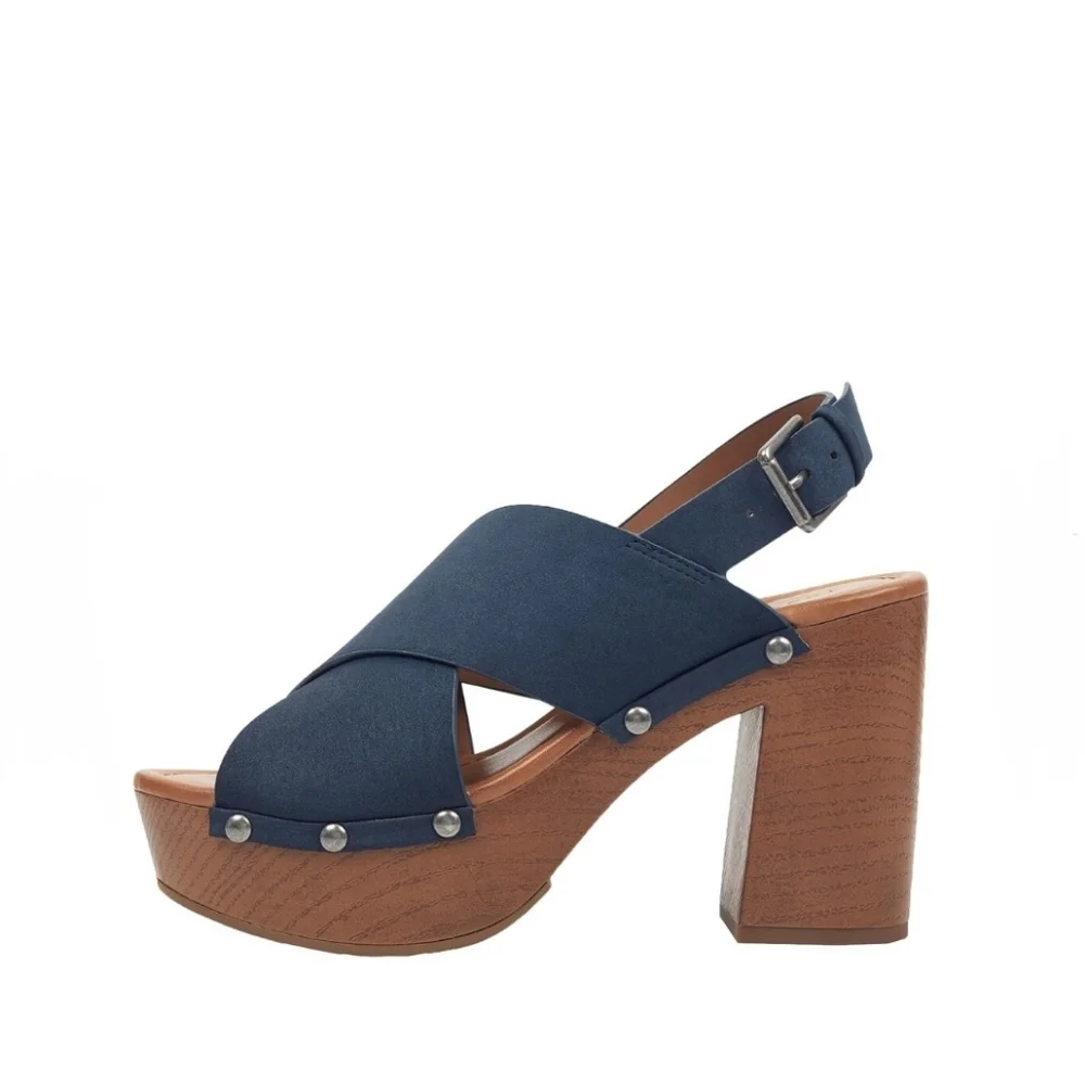 Indigo Rd Dani Sandal Heel Navy Blue